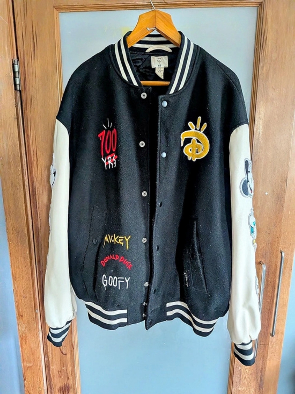 Disney 100 X H&M (Trevor Andrew Collaboration) Varsity Bomber Jacket XL